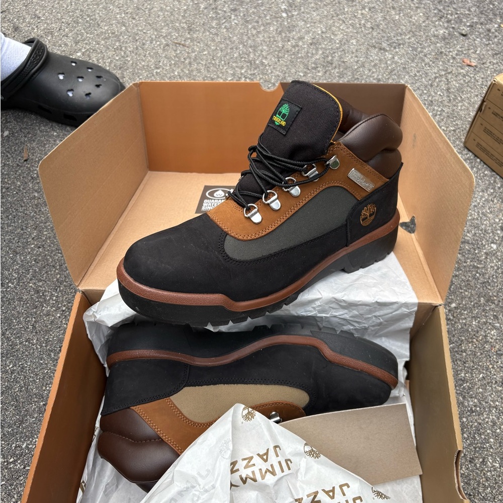 Timberland Men's Black and Brown Boots